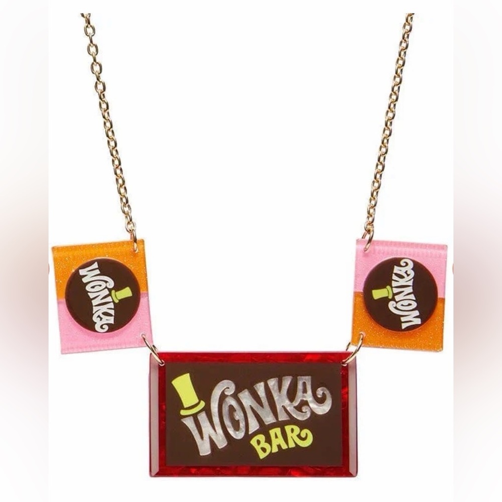 Wonka Bar Necklace - Pink, Orange, Red